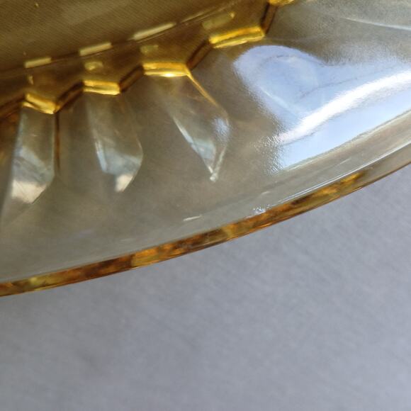 Indiana Glass Amber Oval Banana Boat 9" relish candy dish vintage depression - Picture 8 of 10